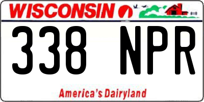 WI license plate 338NPR
