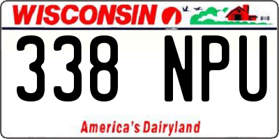 WI license plate 338NPU