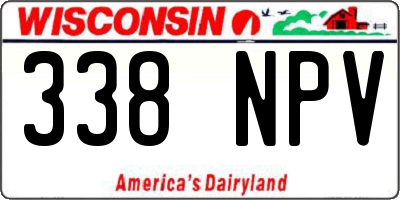 WI license plate 338NPV