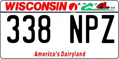 WI license plate 338NPZ