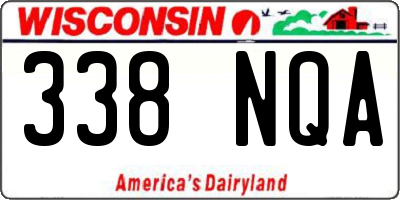 WI license plate 338NQA