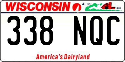 WI license plate 338NQC