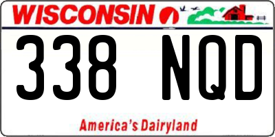 WI license plate 338NQD