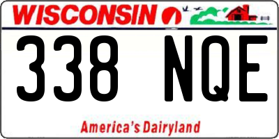 WI license plate 338NQE