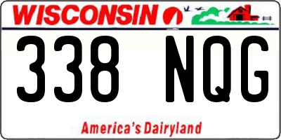 WI license plate 338NQG