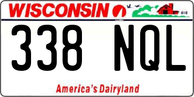 WI license plate 338NQL