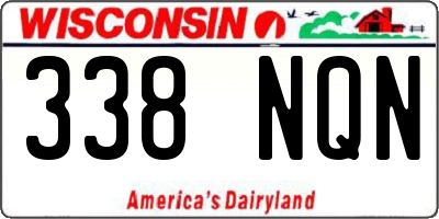 WI license plate 338NQN