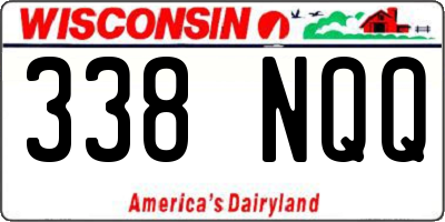 WI license plate 338NQQ