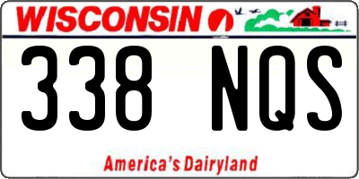 WI license plate 338NQS