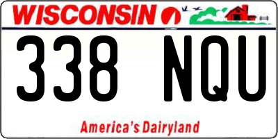 WI license plate 338NQU