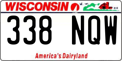 WI license plate 338NQW