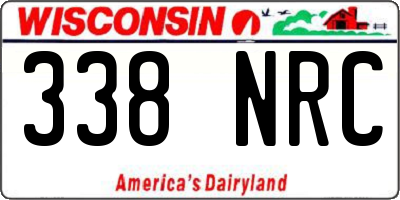 WI license plate 338NRC