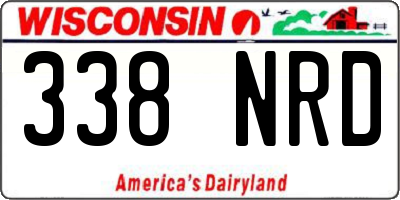 WI license plate 338NRD