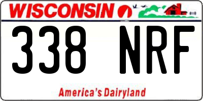 WI license plate 338NRF
