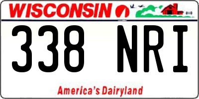 WI license plate 338NRI