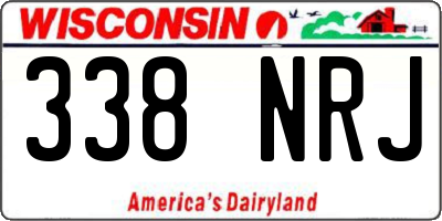WI license plate 338NRJ
