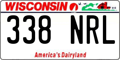 WI license plate 338NRL