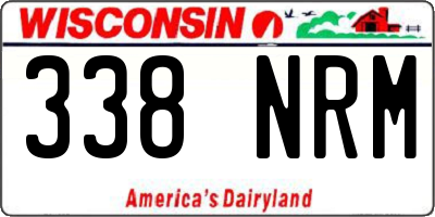 WI license plate 338NRM