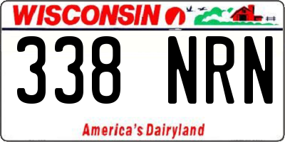 WI license plate 338NRN
