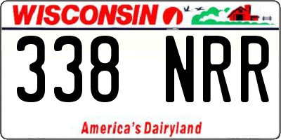 WI license plate 338NRR