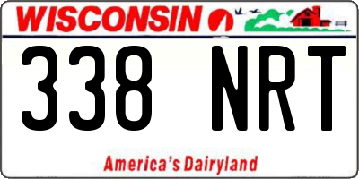 WI license plate 338NRT