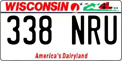 WI license plate 338NRU