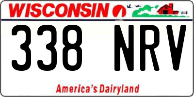 WI license plate 338NRV