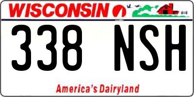 WI license plate 338NSH