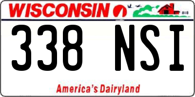 WI license plate 338NSI