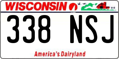 WI license plate 338NSJ