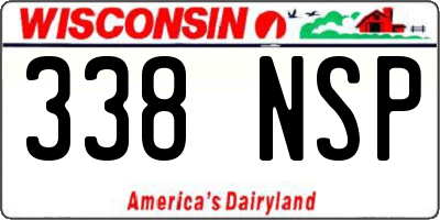 WI license plate 338NSP