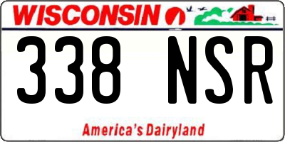 WI license plate 338NSR