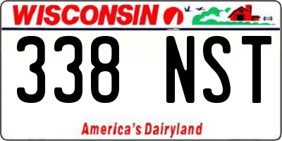 WI license plate 338NST
