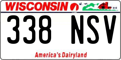 WI license plate 338NSV
