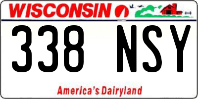 WI license plate 338NSY