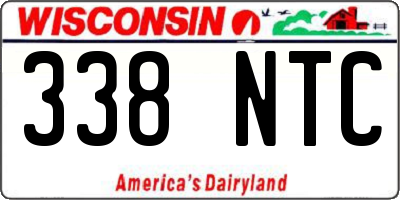 WI license plate 338NTC