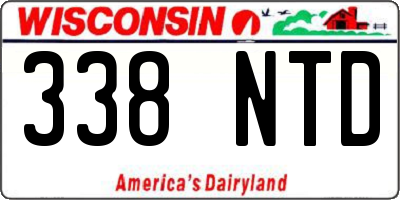 WI license plate 338NTD
