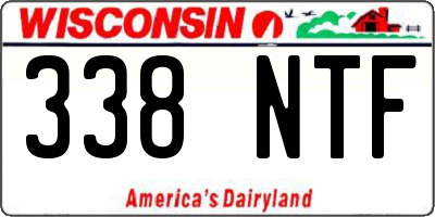 WI license plate 338NTF