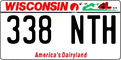 WI license plate 338NTH
