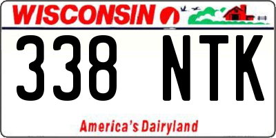 WI license plate 338NTK