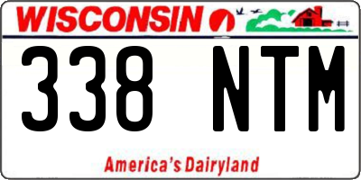 WI license plate 338NTM