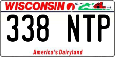 WI license plate 338NTP
