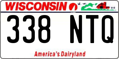 WI license plate 338NTQ