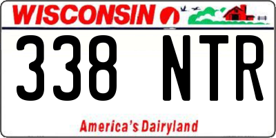 WI license plate 338NTR