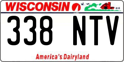 WI license plate 338NTV
