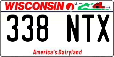 WI license plate 338NTX