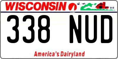 WI license plate 338NUD