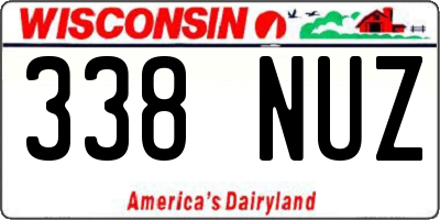 WI license plate 338NUZ