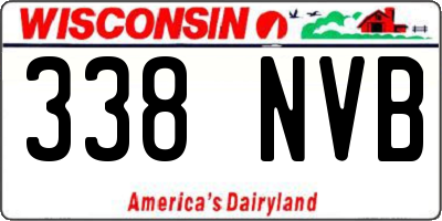 WI license plate 338NVB