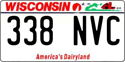 WI license plate 338NVC